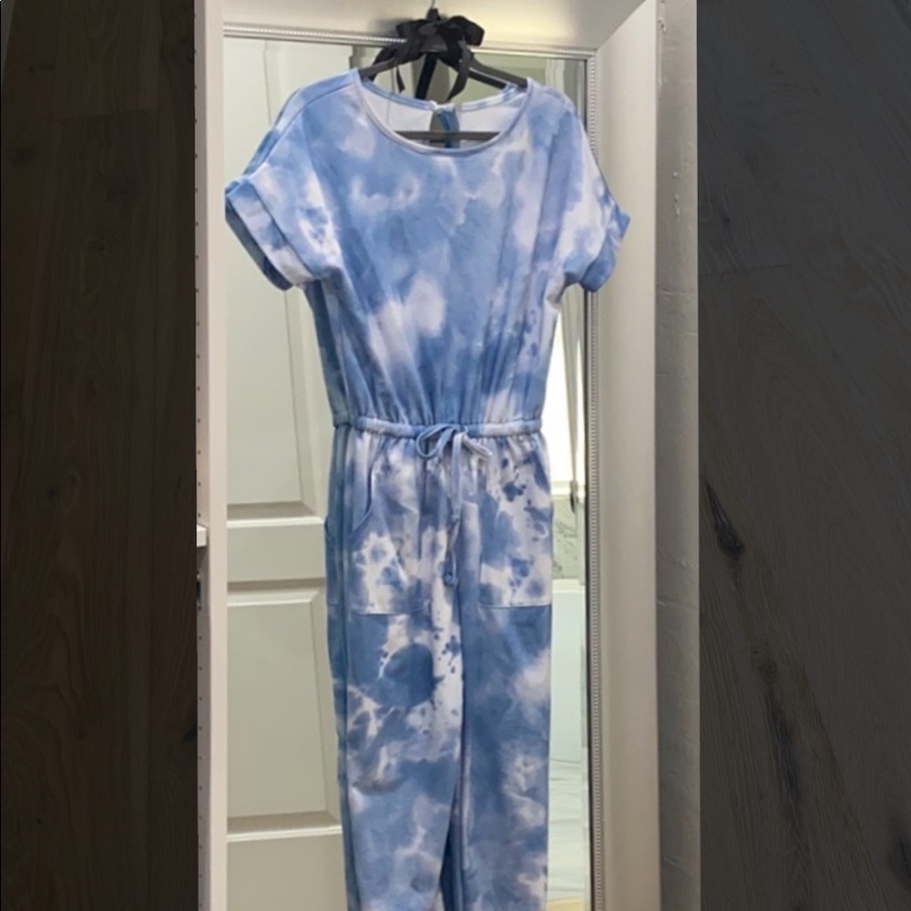 Cozy Tie Dye Printed Knit Jumpsuit